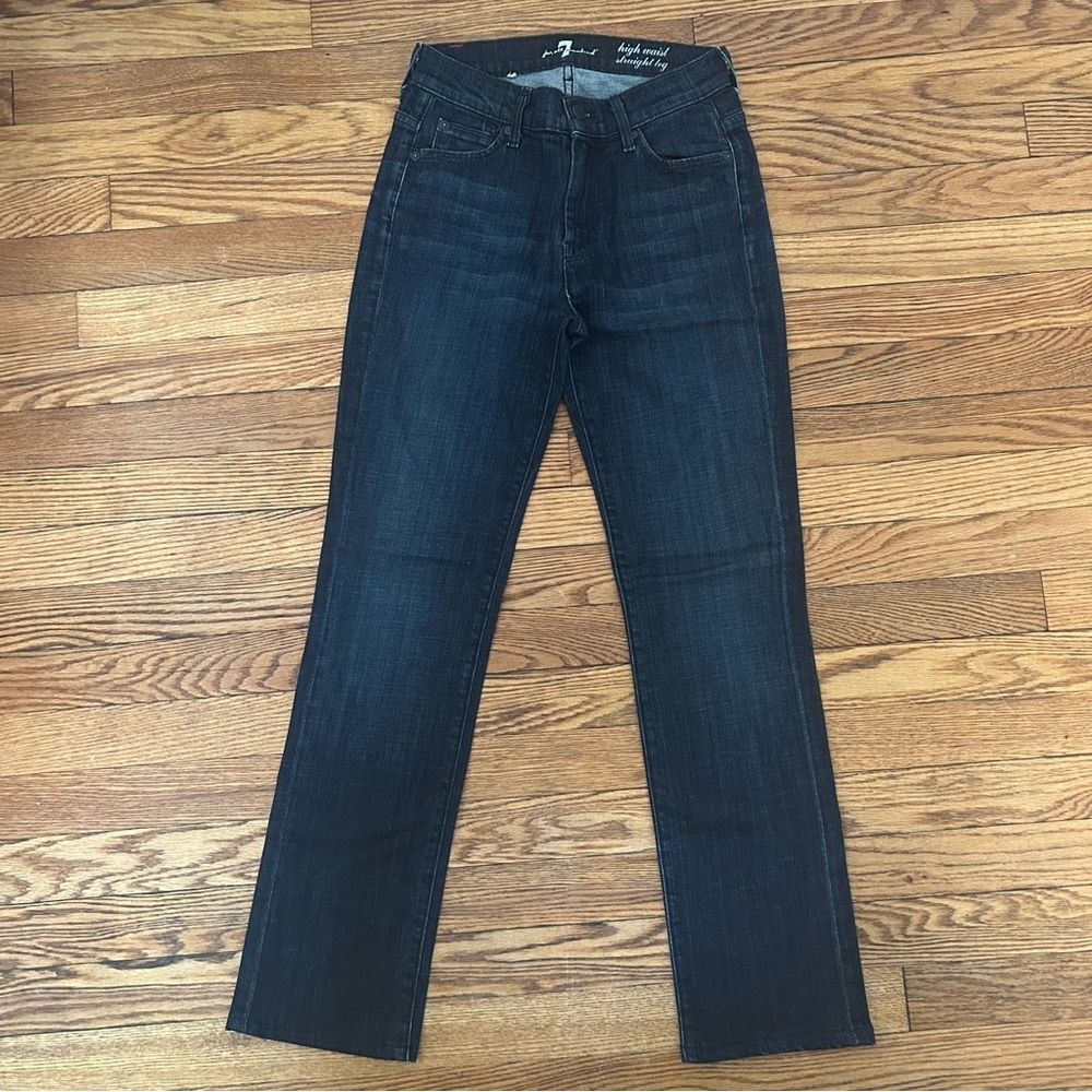 7 For All Mankind Women's Dark Blue Jeans
